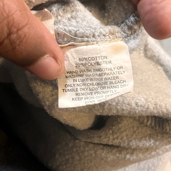 Notre Dame Fighting Irish Junior Large Gray Long Sleeve Hooded Sweatshirt - Picture 7 of 7